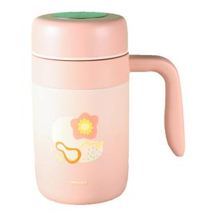 金力冬季保温杯女士高颜值杯办公杯高级感水杯子带把咖啡杯马克杯