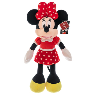 迪士尼正版米奇米妮公仔毛绒玩具可爱米老鼠玩偶一对压床娃娃摆件