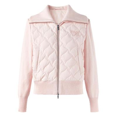 MISSCOCOON可可尼短外套女2025秋冬新款轻薄针织拼接鸭绒羽绒服