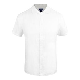 BYFORD/百富【商场同款】夏季男士亚麻短袖家居服休闲上衣MH23038