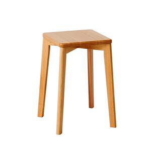 家逸凳子家用实木方凳板凳圆凳木凳中式餐桌凳可叠放木头简约高凳