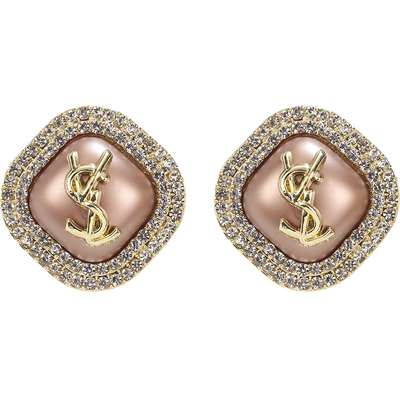 法式复古小香风方圆脸适合的耳环