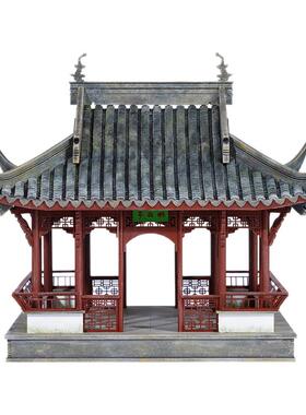 木上匠醉翁亭古建建筑型中式摆件