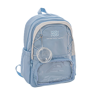 RosyPosy柔设双肩包痛包大容量书包初中女生旅游轻便旅行背包男生高中生ins小众高颜值可视窗痛书包双肩背包