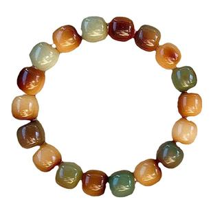 一念禅艺小青芒菩提根敦煌色菩提根炭烧色绕指柔手串文玩手链饰品