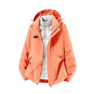 官方正品HH冲锋衣羽绒服男2025秋冬三合一羽绒登山服内胆女士外套