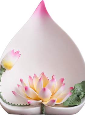 一路连升莲花禅意办公室桌面摆件