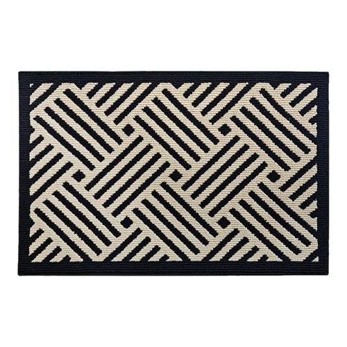 美式地垫入户门垫进门地毯高级感家用仿羊毛玄关防滑垫大门口脚垫