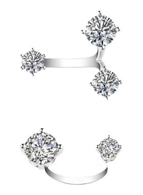 奶泥MILKMUD/镶钻锆石不对称关节戒指女小众设计感简约百搭冷淡风