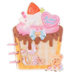 【2件7折】得力黄油小熊联名口袋摇摇乐本笔记本本子口袋本卡通2025年高颜值文具机关本日记本解压儿童手账本