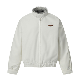 MRNEARLY美式复古毛领座山雕立领夹克棉服男冬季加厚工装保暖外套