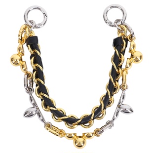 适用lv nano枕头包装饰链条改造keepall 35链子四叶草挂饰配件