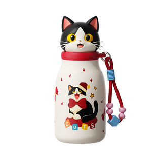 奇古堂吸管保温杯小巧便携陶瓷饮水杯女生高颜值咖啡杯子外出便携