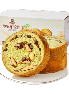 良品铺子抹茶全麦低负担坚果面包