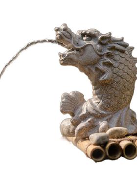 庭院造景龙头吐水石槽鱼缸石盆