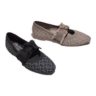 Skechers斯凯奇女鞋春夏通勤百搭浅口单鞋尖头小香风平底鞋158676