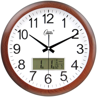 康巴丝钟表挂钟客厅万年历现代时钟简约挂表创意家用静音新石英钟