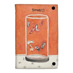 常玉八尾金鱼小众文艺笔记本A5布面书衣a6日记本子书皮手帐本记账