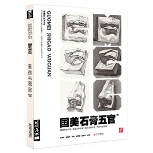 国美石膏五官素描书头像结构临摹范本人物切面像人头美术生对临入门画册临本考级联考明暗照片素材绘画教程解剖亚历山大半面像头部