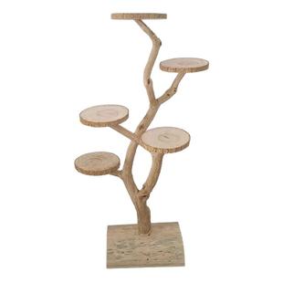 实木花架根雕超承重客厅阳台兰花绿萝原木多层原木花盆架一体无漆