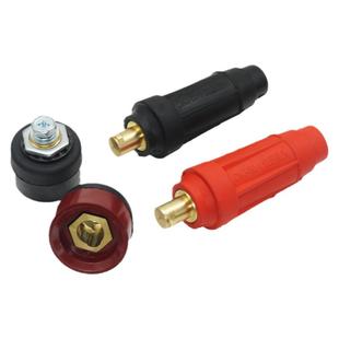 中式电焊机纯铜快速插头座焊把线接头公母快插DKJ16-25-35-50-70