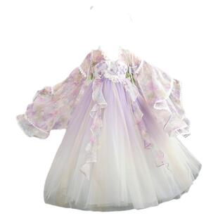 女童汉服儿童唐装古风花神古装2026新款超仙中大童连衣裙春秋装