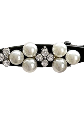 海蓝蓝侧边珍珠刘海发夹女前额