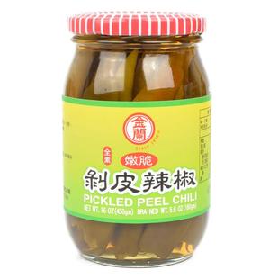 台湾进口花莲特产金兰剥皮辣椒450g佛家全素食下饭酱菜