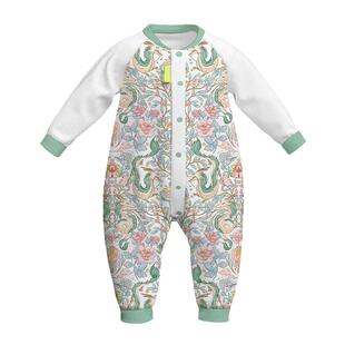 【拍2更划算]新年款幻曦小益撕秋冬婴儿宝宝长袖包屁衣连体衣爬服