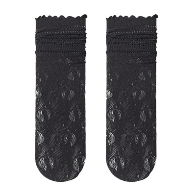 堆堆袜春夏薄款蕾丝花边中筒袜子