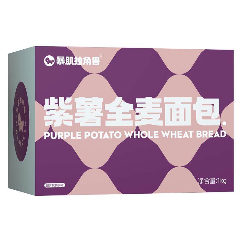 暴肌独角兽低脂全麦面包整箱1kg