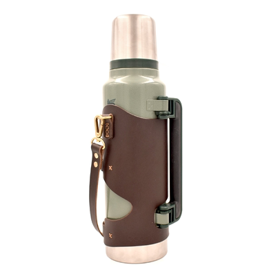 dadali定制适用stanley史丹利旅行水壶1.4升头层牛皮手工杯套壶套