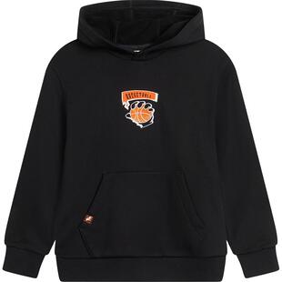 李宁童装卫衣男大童男孩新款篮球系列长袖连帽冬季毛圈针织童装