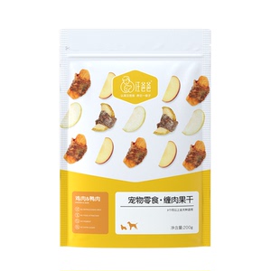 汪爸爸狗狗零食鸭肉干缠雪梨鸡肉缠苹果中小型犬宠物零食磨牙训练
