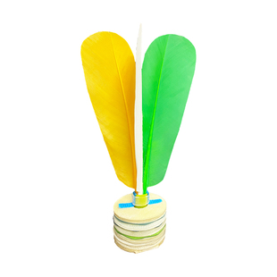 南派花毽纯手工制作牛皮羊颈皮底鸽毛毽子大人健身户外运动专用毽