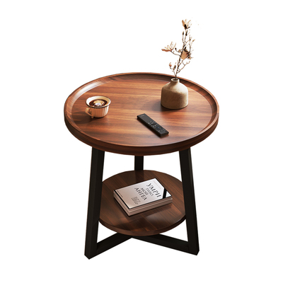 茶几客厅家用小户型沙发边几圆形阳台小桌子茶桌简约床头柜置物架