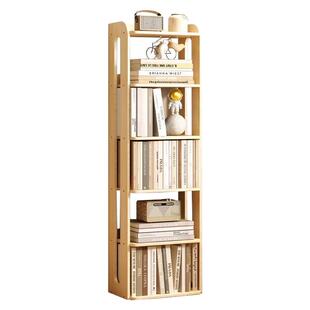 实木床头书架转角书柜卧室收纳落地置物架床头柜儿童窄小储物柜子