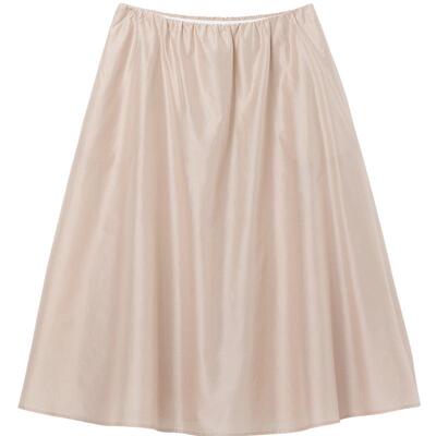 BLUE ERDOS 春季新品气质简约橡筋腰燕麦色A字半裙B256M0034