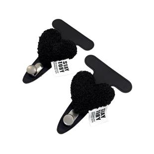 汽车挂钩可爱毛绒爱心多功能置物小挂勾车内用品粘贴式副驾驶挂钩