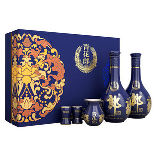【年货礼盒】郎酒青花郎礼盒装53度500ml*2酱香型高档白酒请送礼