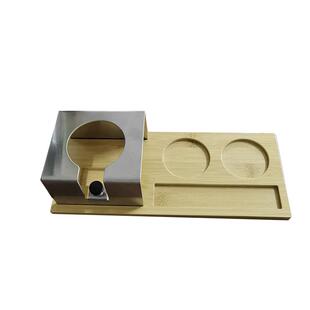 THREELIVES不锈钢压粉座套装stable系列咖啡压粉座压粉稳配粉锤