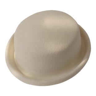 纯羊毛礼帽女2025新款秋冬法式复古卷边丸子礼帽休闲毛呢百搭厚卷