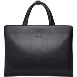 ELLE HOMME真皮手提包男包头层牛皮软皮商务横款公文包轻薄款挎包