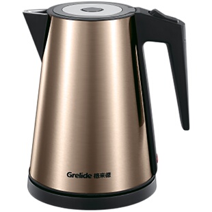 格来德D2212 酒店1.2L升电热烧水壶双层防烫保温304不锈钢小容量