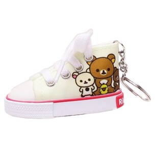 现货 日本正版轻松熊 Rilakkuma 迷你帆布球鞋 钥匙扣 小挂件吊饰