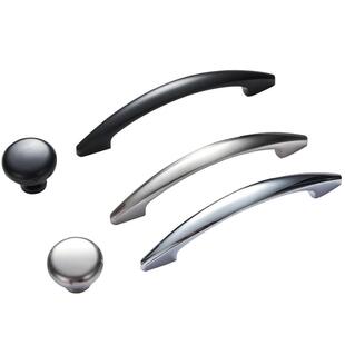 欧卡丽现代简约美式橱柜鞋柜衣柜五金配件拉手锌合金亮洛亮铬拉手