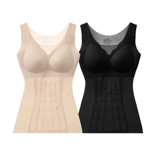 猫人分体塑身衣上半身免穿文胸夏季收腹束腰美体塑形背心无痕上衣
