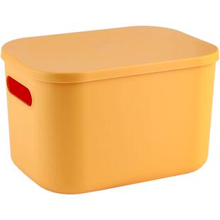 杂物收纳筐家用衣服衣物整理箱储物箱带盖塑料盒子零食玩具收纳箱