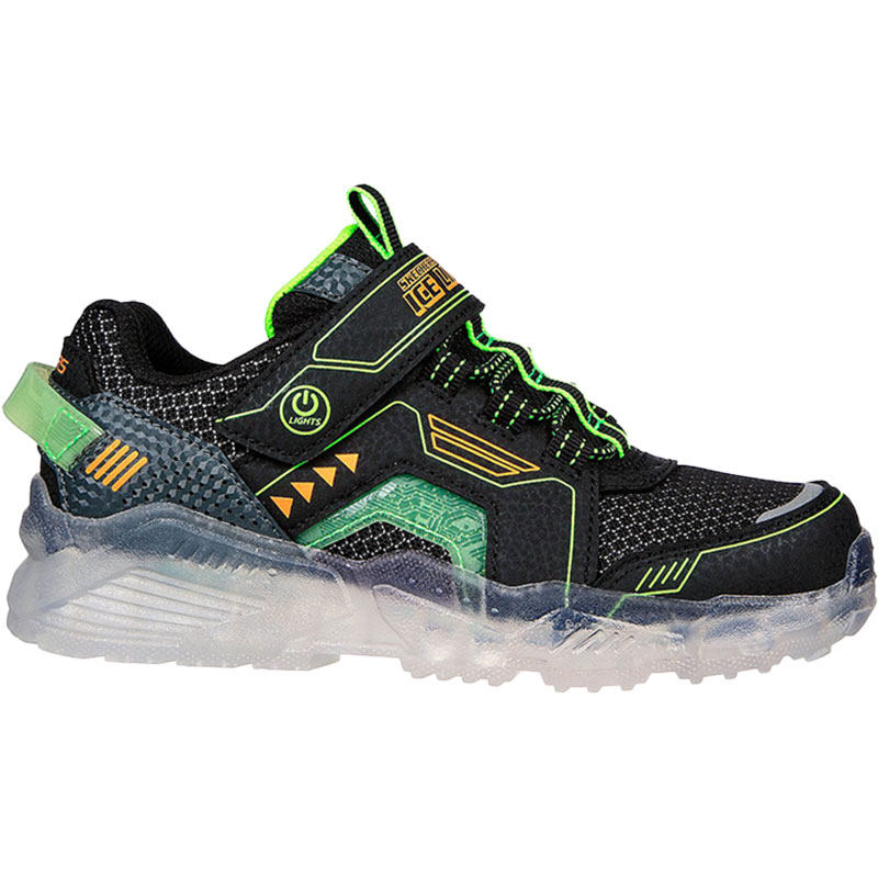 Skechers/斯凯奇正品秋季新款男大童运动炫酷魔术贴冰灯鞋