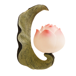 创意新中式壁灯书房卧室背景墙走廊过道阳台装饰床头楼梯荷花灯具